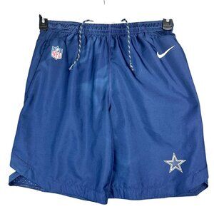 Nike Dallas Cowboys Shorts Men L Navy Blue NFL OnField Dri-Fit Athletic Football